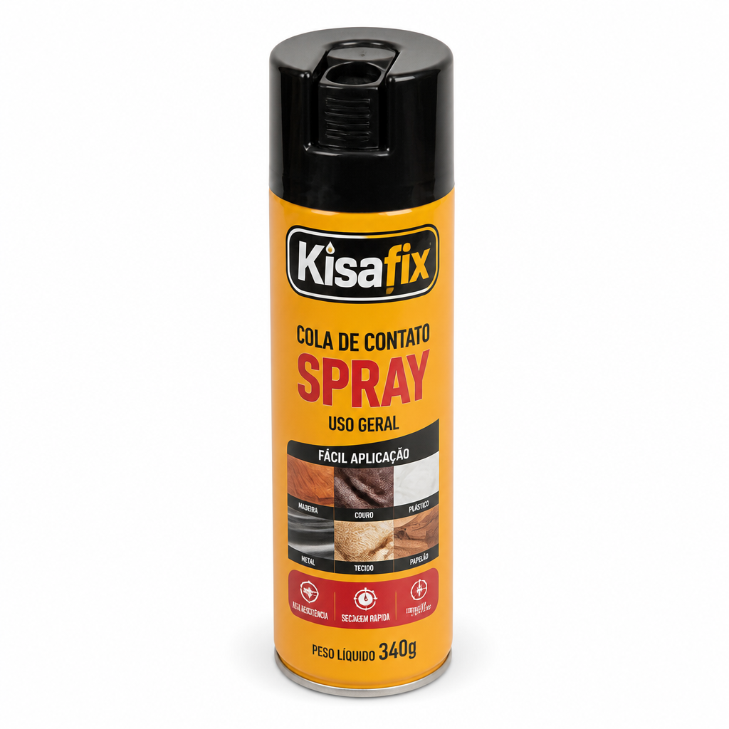 Cola Contato Spray 340G Kisafix