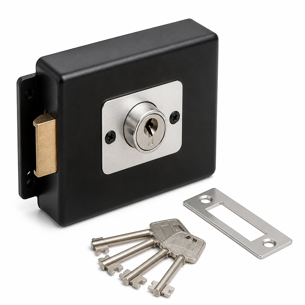 Fechadura de Sobrepor Tetra 1701/100 Preto Fosco