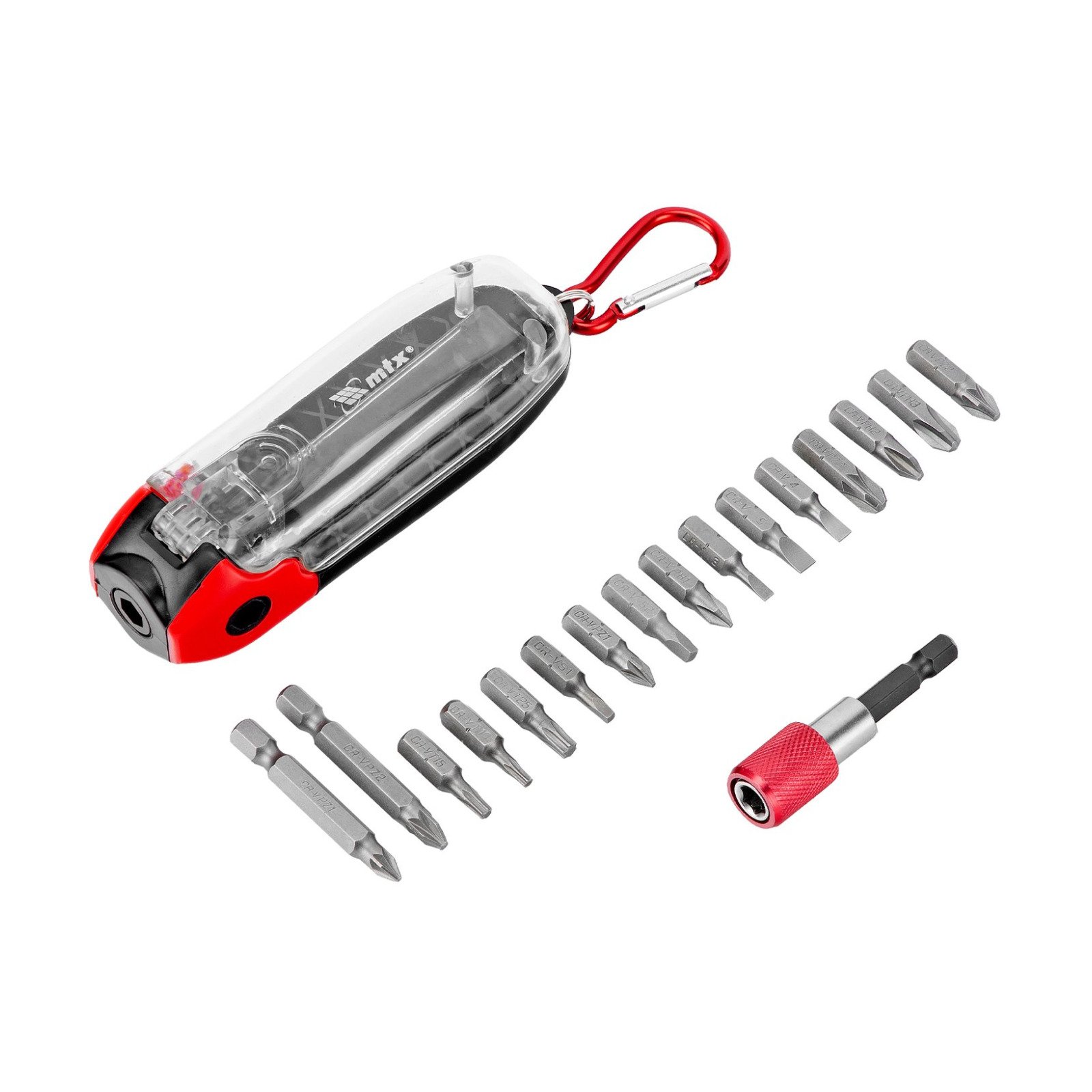 Jogo de Bits Diversos com Adaptador, Crv, 18 Pcs//Mtx