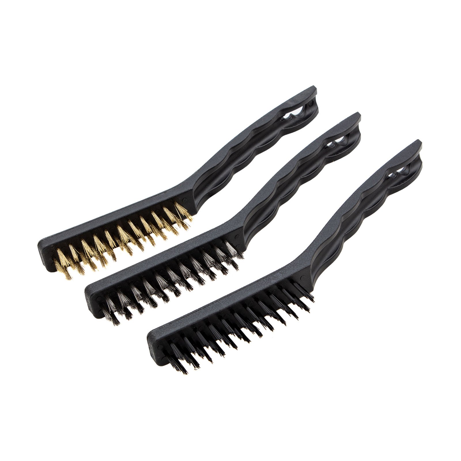 Jogo de Escova de Aço Grande, com Cabo Plastico, 3PCS // MTX