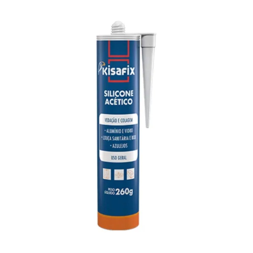 Kisafix Silicone Acetico 260G - Transparente