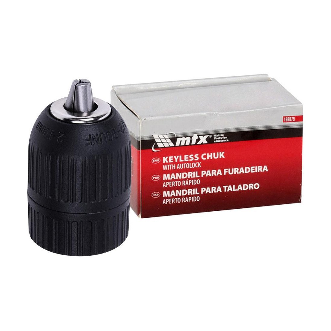 Mandril para Furadeira, Aperto Rapido, 1 - 10 MM, Rosca 1/2 Pol, 1 Pc//Mtx