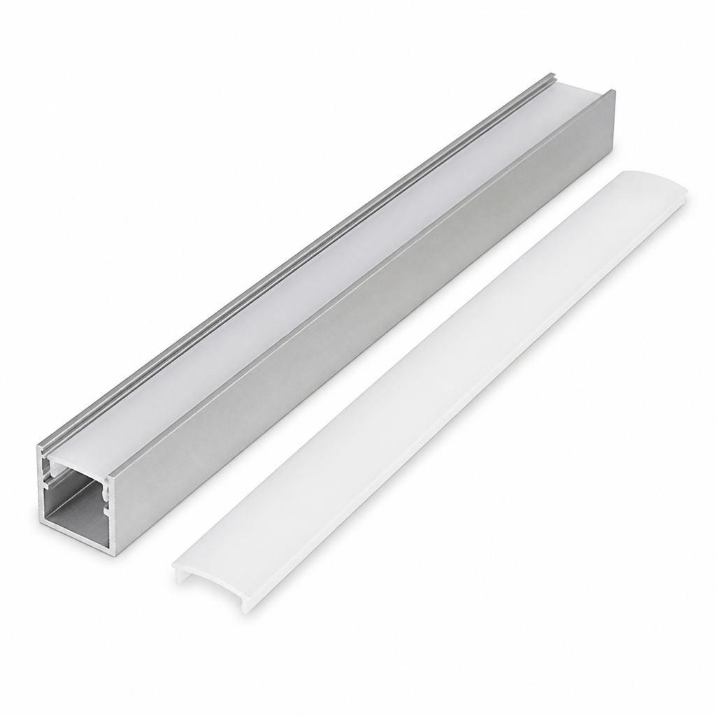 Perfil Lente Canaleta LED sem Fita Protetiva