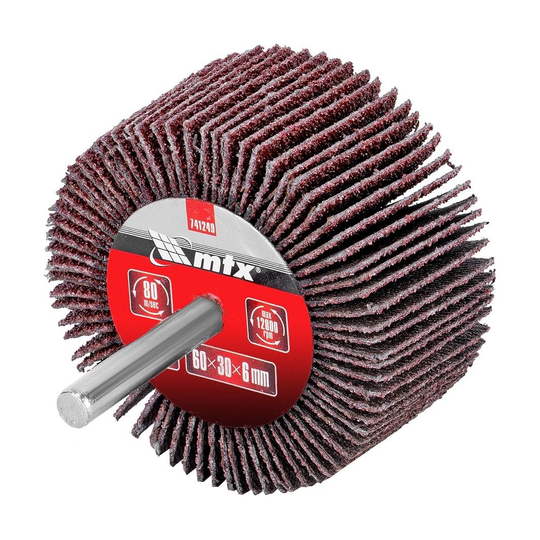 Roda de Lixa com Haste para Furadeira 60 x 30 mm - MTX