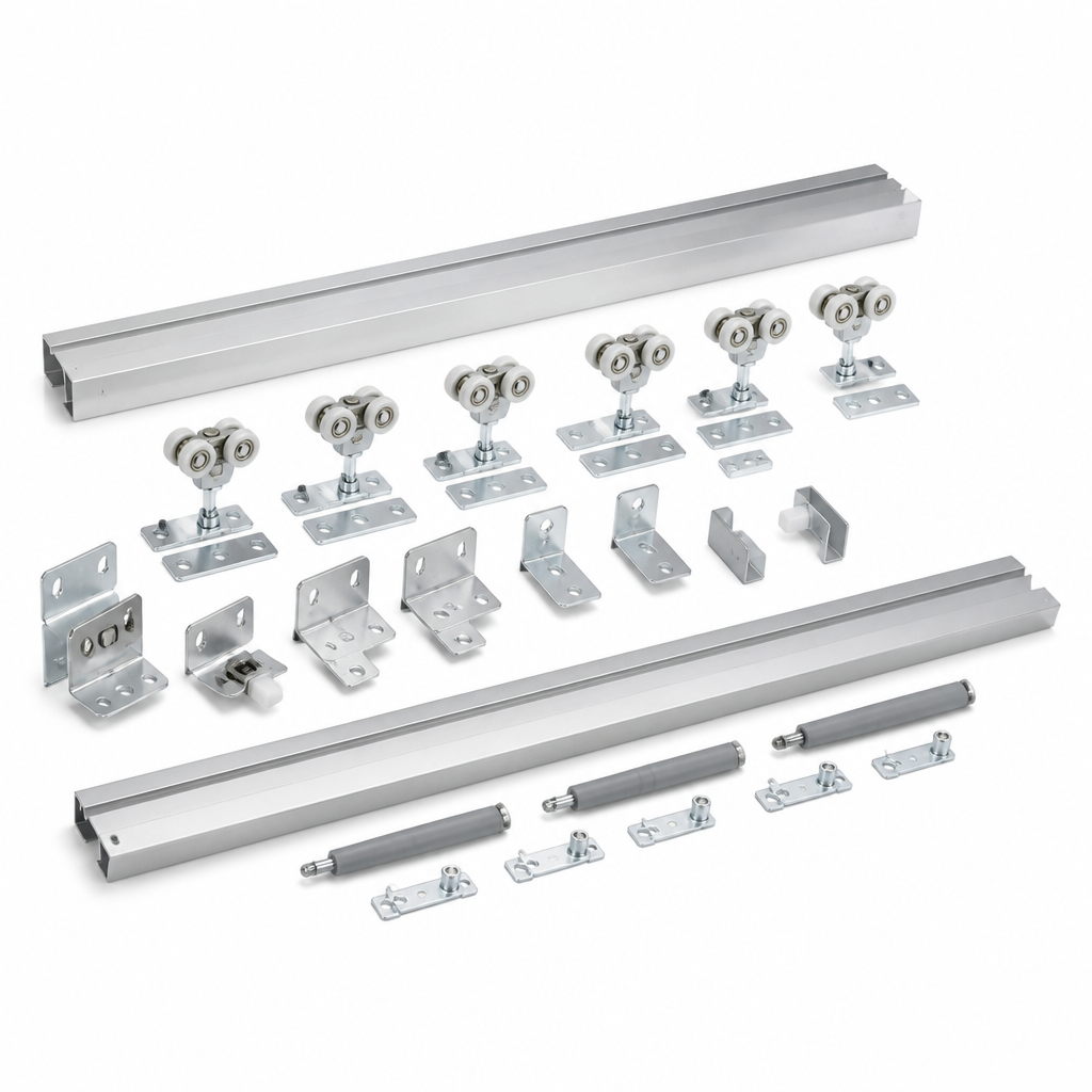 Sistema para Porta Trio Zincado Branco