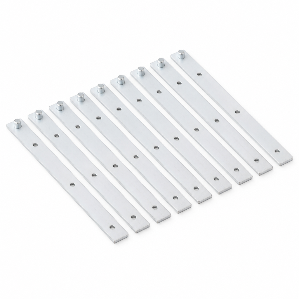 Suporte Invisível Interno para Prateleira 100 mm Zincado Branco