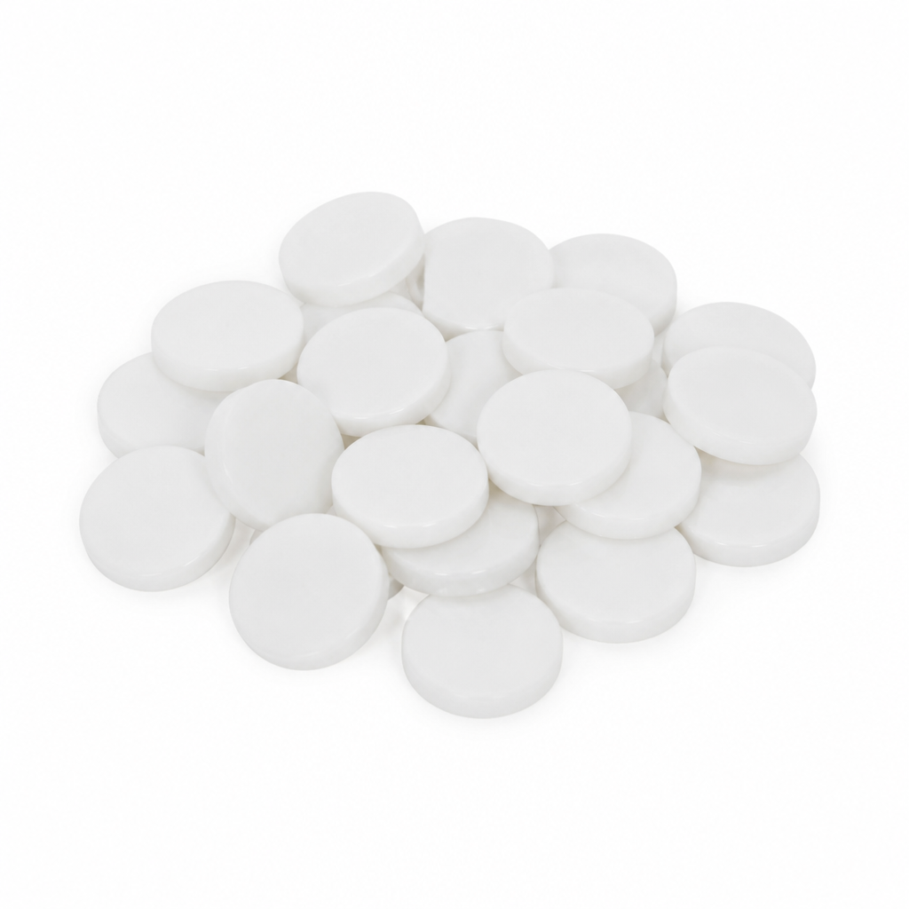 Tapa Furo Redondo Branco 8 MM (Unidade)