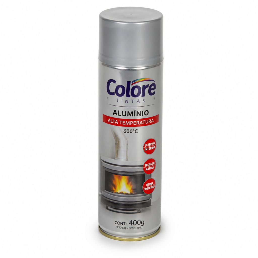 Tinta Spray Alumínio Alta Temperatura 400G Colore
