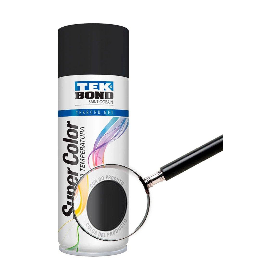 Tinta Spray Preto Alta Temperatura Tekbond